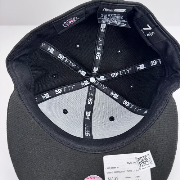 NWT New Black Era Men's Houston Astros Basic Fitted 59FIFTY Cap 7 5/8 - Picture 5 of 9